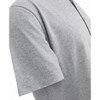 JAMES TAILOR SHORT SLEEVE KNIT BUTTON DOWN SHIRT - SIZE: MEN XL - HEATHER GRAY