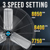 TORNADO 30" HIGH VELOCITY PEDESTAL FAN 8850 CFM METAL 3 SPEED - BLACK