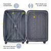 DELSY Paris Helium Aero Hardside Expandable Luggage Spinner Wheels Blue Cobalt New
