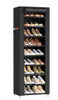 SONGMICS 10-TIER SHOES RACK WITH DUSTPROOF COVER, 28 X 48 X 160 CM - BLACK