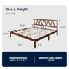 AVENCO SOLID WOOD PLATFORM BED FRAME 12" KING SIZE F14003B-K12 - WALNUT BROWN