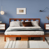 AVENCO SOLID WOOD PLATFORM BED FRAME 12" KING SIZE F14003B-K12 - WALNUT BROWN