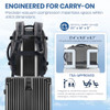 FANWOLI VACUUM TRAVEL BACKPACK CARRY ON LUGGAGE WITH TSA LOCK & ANTI - GREY New