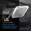 SPARKPOD SQUARE RAIN SHOWER HEAD - 6" SQUARE - CHROME