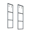 DIYHD 3-Tier Ceiling Mount Shelf Brackets Industrial Rustic Black No Plank