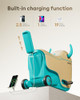 GYROOR GNU KIDS ELECTRIC RIDE-ON CAR WITH FLASHING WHEELS 2-IN-1 RIDE-ON - BLUE