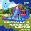 Sunny & Fun 2-in-1 Bounce & Blast Inflatable Water Slide Park – Heavy-Duty New