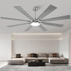 VACZON 72" Ceiling Fans Remote Lights Dimmable Reversible DC Motor - Nickel Wood