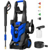 LWQ PRESSURE WASHER POWER WASHER 4 QUICK CONNECT NOZZLES 1 FOAM CANNON - BLUE