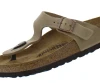 BIRKENSTOCK GIZEH OILED LEATHER SHOES - SIZE: MEN 8 WOMEN 10 - TOBACCO BROWN New