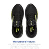 BROOKS MEN’S ADRENALINE GTS 24 BLACK/ EBONY/ NEW YELLOW SIZE 12