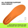 810009090318 Superfeet All-Purpose High Impact Support Insoles (Orange)