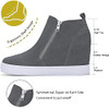 ATHLEFIT WOMEN'S HIDDEN WEDGE SNEAKERS PLATFORM WEDGIESNEAKERS SIZE 9 GRAY