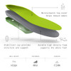 SUPERFEET ALL-PURPOSE SUPPORT HIGH ARCH INSOLES 2.5-5/4.5-6 - GREEN