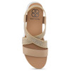 DAISY FUENTES WOMEN'S WEDGE SANDALS FRILL, SIZES 6-10, SIZE 7, LATTE