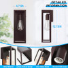 VERRON 2-Pack Outdoor Wall Lanterns, 13" Exterior Waterproof, Oil Rubbed Bronze