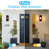 VERRON 2-Pack Outdoor Wall Lanterns, 13" Exterior Waterproof, Oil Rubbed Bronze
