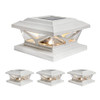 HOME ZONE LIVING SECURITY 4PK SOLAR POWERED POST CAP LIGHT WHITE ELI1701V-4PK