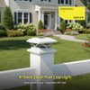 HOME ZONE LIVING SECURITY 4PK SOLAR POWERED POST CAP LIGHT WHITE ELI1701V-4PK