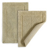 DWELLSTUDIO REVERSIBLE COTTON BATH RUGS LUXURIOUS COMFORT TAUPE 2 PACK New