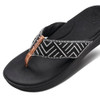 REEF WOMEN'S CLOUD TX ARCH SUPPORT FLIP FLOP SANDALS - SIZE 8 - BLACK GEO
