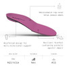 SUPERFEET ALL-PURPOSE HIGH IMPACT SUPPORT INSOLES (BERRY) WOMEN 6.5-8