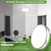 TOBUSA 36W LED FLUSH MOUNT CEILING 13" 3600LM 5CCT - BRUSHED NICKLE