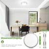 TOBUSA 36W LED FLUSH MOUNT CEILING 13" 3600LM 5CCT - BRUSHED NICKLE