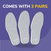 DR SCHOLL’S GO SOCKLESS INSOLATION WOMEN MEN SIZE 7-13MEN/5-10 WOMEN GRAY/WHITE