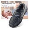 SKABIU MENS MOCCASIN SLIPPERS HOUSE SHOES MEMORY FOAM GREY SIZE 11