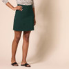 AMAZON ESSENTIALS WOMEN'S PONTE PULL-ON MINI LENGTH A-LINE SKIRT  - DARK GREEN New
