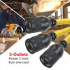 Clear Power 20Amp 2ft Short 3 Outlet Extra Heavy Duty Generator Extension Cord New