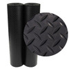 Rubber-Cal Diamond-Plate Rubber Flooring Roll 3 mm x 4 ft x 2 ft Roll, Black