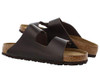 0552341 BIRKENSTOCK MEN'S SOFT ARIZONA AMALFI LEATHER SANDALS BROWN SIZE 8 New