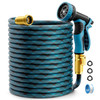 MBTRONG GARDEN HOSE NON-EXPANDABLE WATER HOSE 100FT FLEXIBLE KINK & LEAK - BLUE