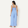 AMAZON ESSENTIALS WOMEN'S JUMPSUIT 2XL - BLUE BEIGE DITSY FLOWER New