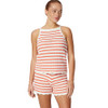 AMAZON ESSENTIALS X SOFIA GRAINGE COTTON CROCHET JUMPER 2XL - IVORY RED STRIPE