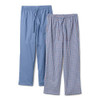 AMAZON ESSENTIALS MEN'S COTTON STRETCH POPLIN PJ BOTTOMS 2 PACK - S, CHECK/BLUE