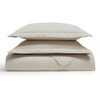 DAN RIVER 3 PIECE PINSONIC QUILT SET OATMEAL GEOMETRIC REVERSIBLE KING - OATMEAL