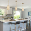OPTIMANT LIGHTING GOLD PENDANT LIGHTING MODERN GLASS CYLINDER - GOLD