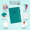 CLEVER FOX BUDGET PLANNER PRO - FINANCIAL ORGANIZER (7"X10") - TURQUOISE New