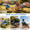 ADSMART PORTABLE CAMPING CHAIR LIGHTWEIGHT FOLDING CHAIR FOR CAMPING - BLUE