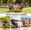 ADSMART PORTABLE CAMPING CHAIR LIGHTWEIGHT FOLDING FOR CAMPING MEDIUM - BLACK