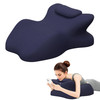 COMFORSHARE HOME MEMORY FOAM ERGONOMIC WEDGE PILLOW PRONE SLEEPING - BLUE