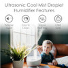 CRANE DROPLET ULTRASONIC SMALL AIR HUMIDIFIERS EE-5302CW - CLEAR AND WHITE