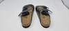 BIRKENSTOCK ARIZONA BS BLACK LEATHER SANDAL - SIZE:MEN 7 WOMEN 9 - ARIZONA BLACK New