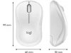 LOGITECH M220 SILENT WIRELESS MOUSE, 2.4 GHZ WITH USB RECEIVER, 1000 DPI - WHITE