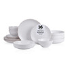 Stone Lain Lauren Stoneware Rustic Plates and Bowls Set - Off White