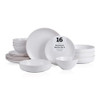 Stone Lain Lauren Stoneware Rustic Plates and Bowls Set - Off White