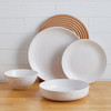 Stone Lain Lauren Stoneware Rustic Plates and Bowls Set - Off White